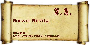Murvai Mihály névjegykártya
