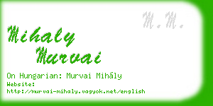 mihaly murvai business card